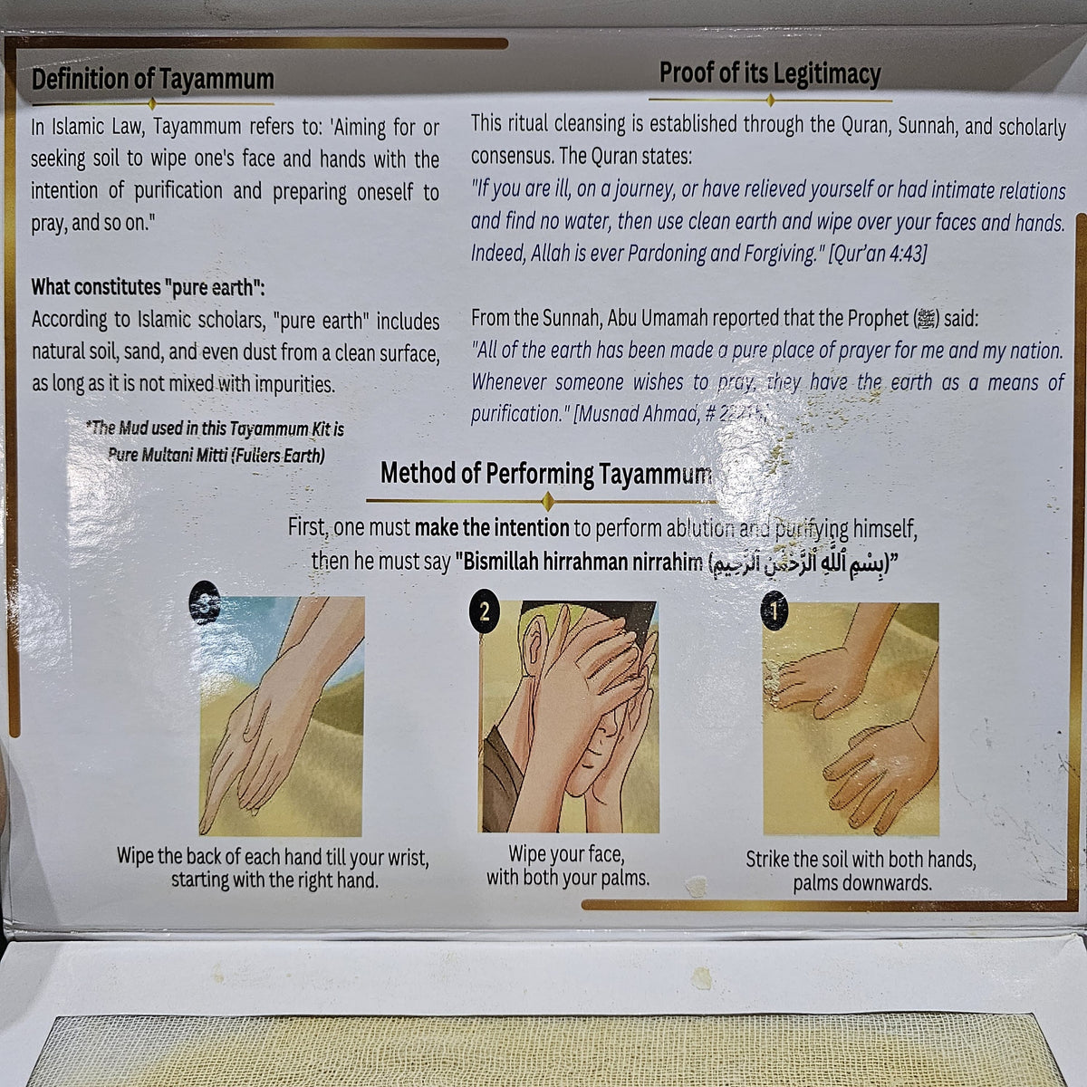 Tayammum Kit - Portable & Hygienic